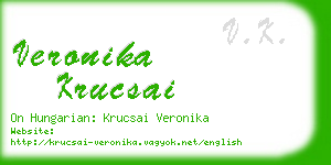 veronika krucsai business card